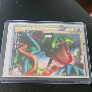 Rayqaza and deoxys legend pokemon card